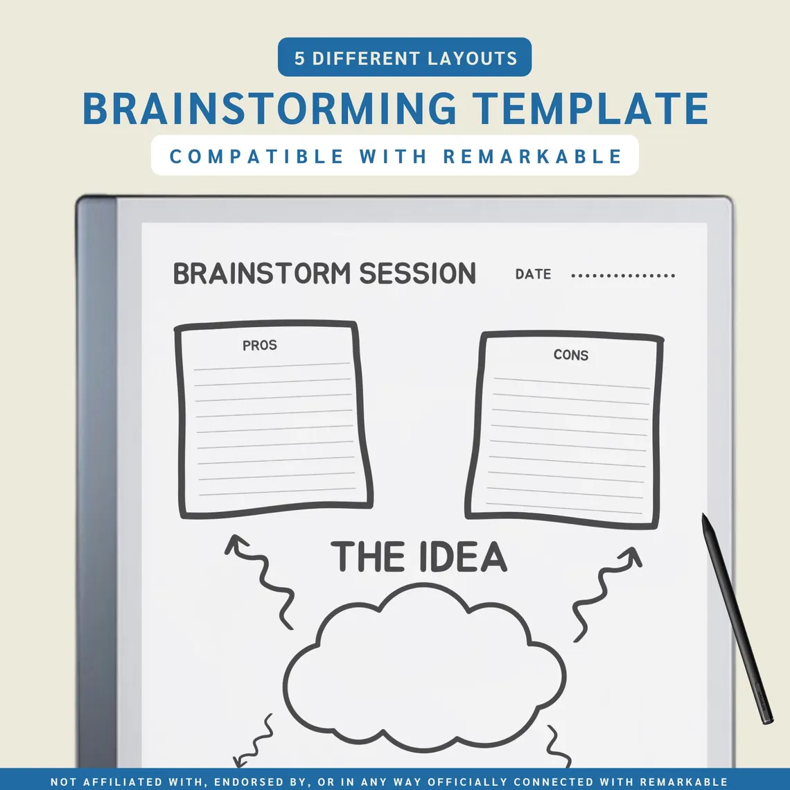 Brainstorm and Mindmap Template