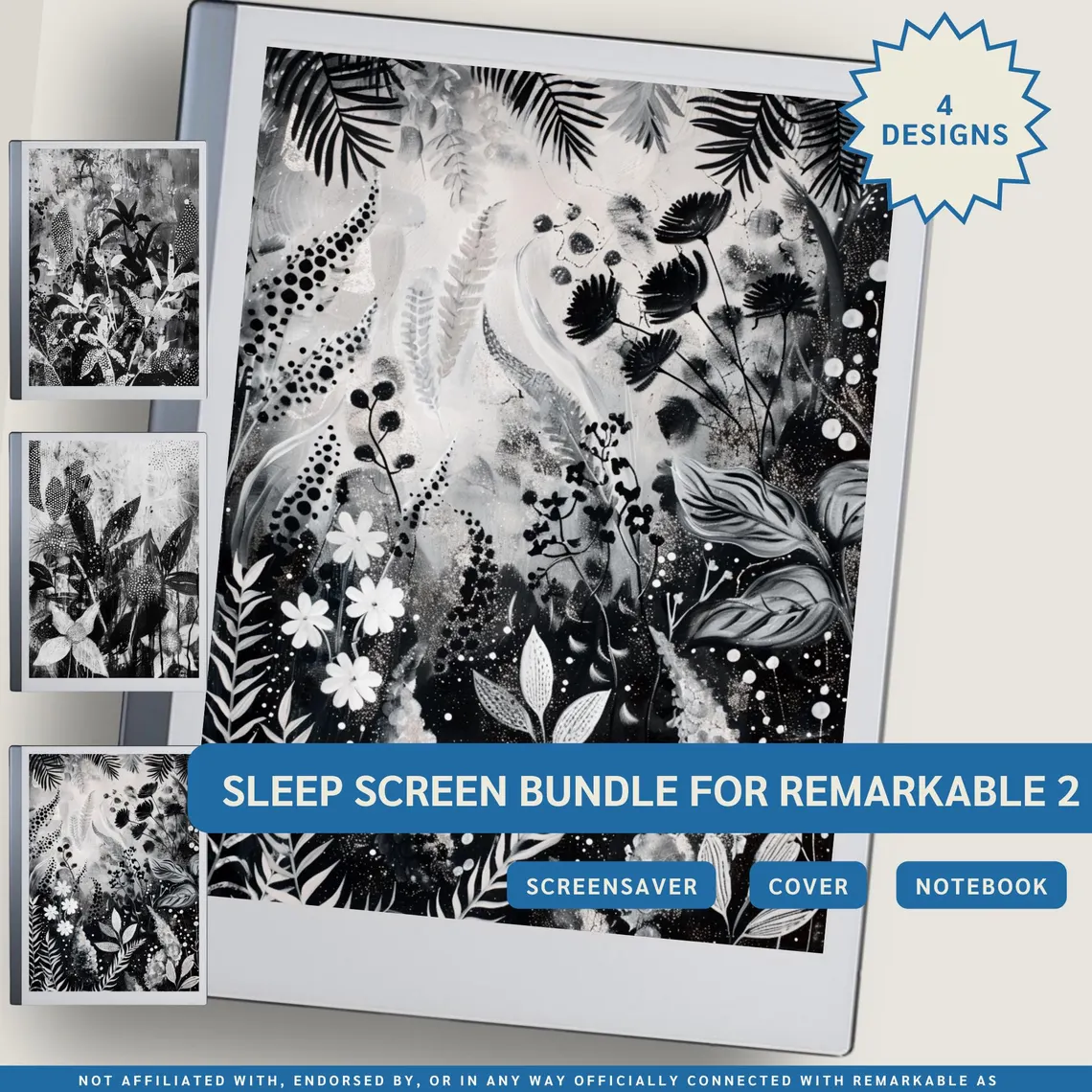 Plant and Flowers Sleep Screen Template Bundle