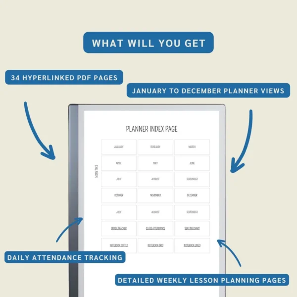 Teacher Planner for remarkable