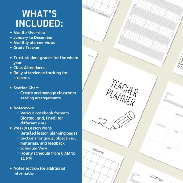 Teacher Planner for remarkable