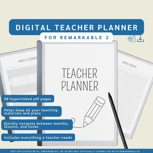 Teacher Planner for remarkable