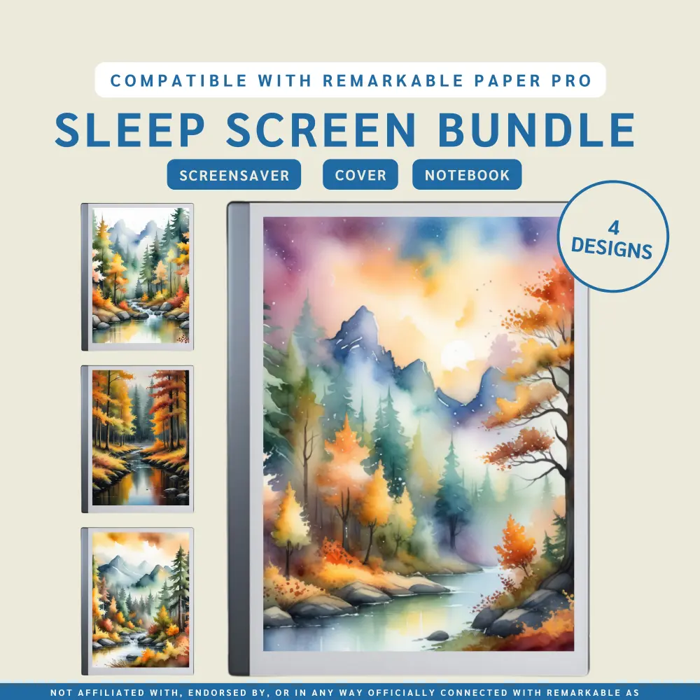 Forest watercolor sleep screens