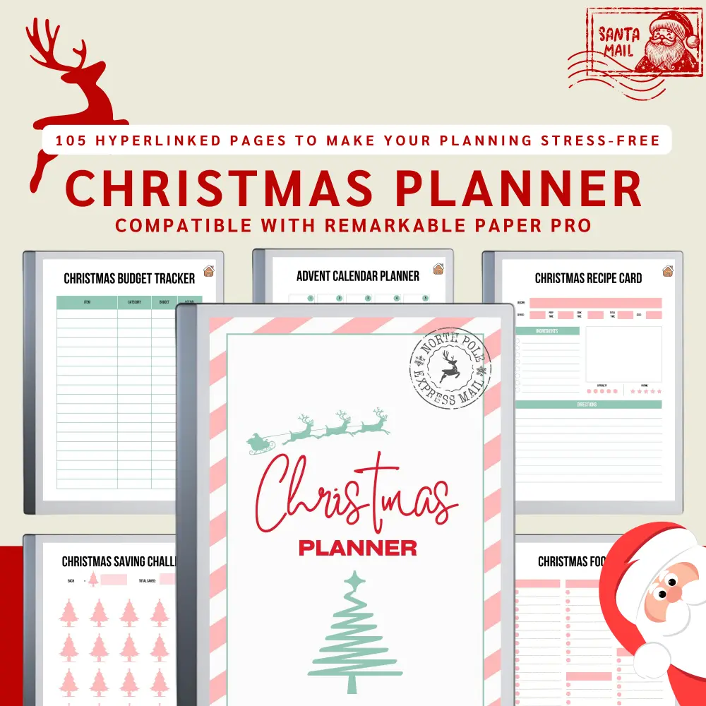 Christmas Planner for Remarkable Paper Pro