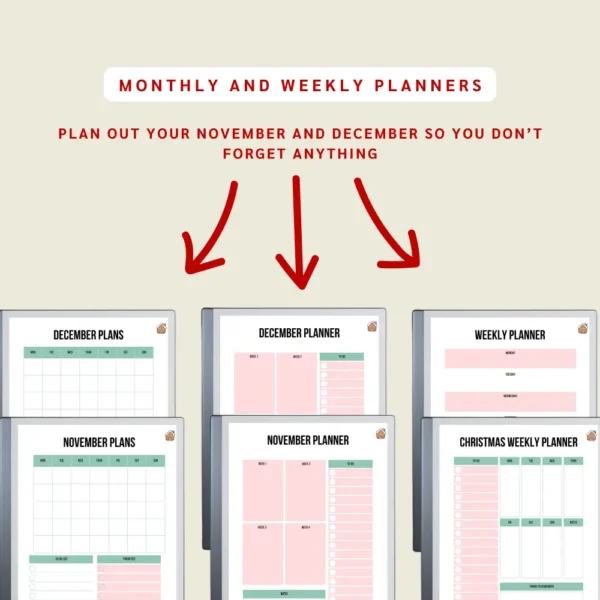 christmas planner for remarkable paper pro