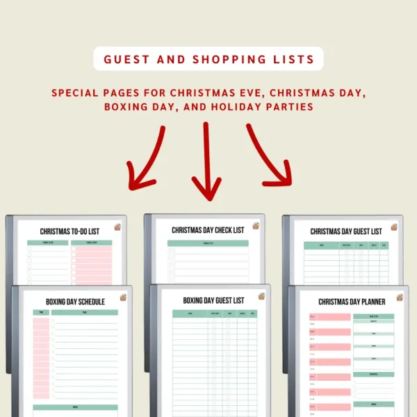 christmas planner for remarkable paper pro