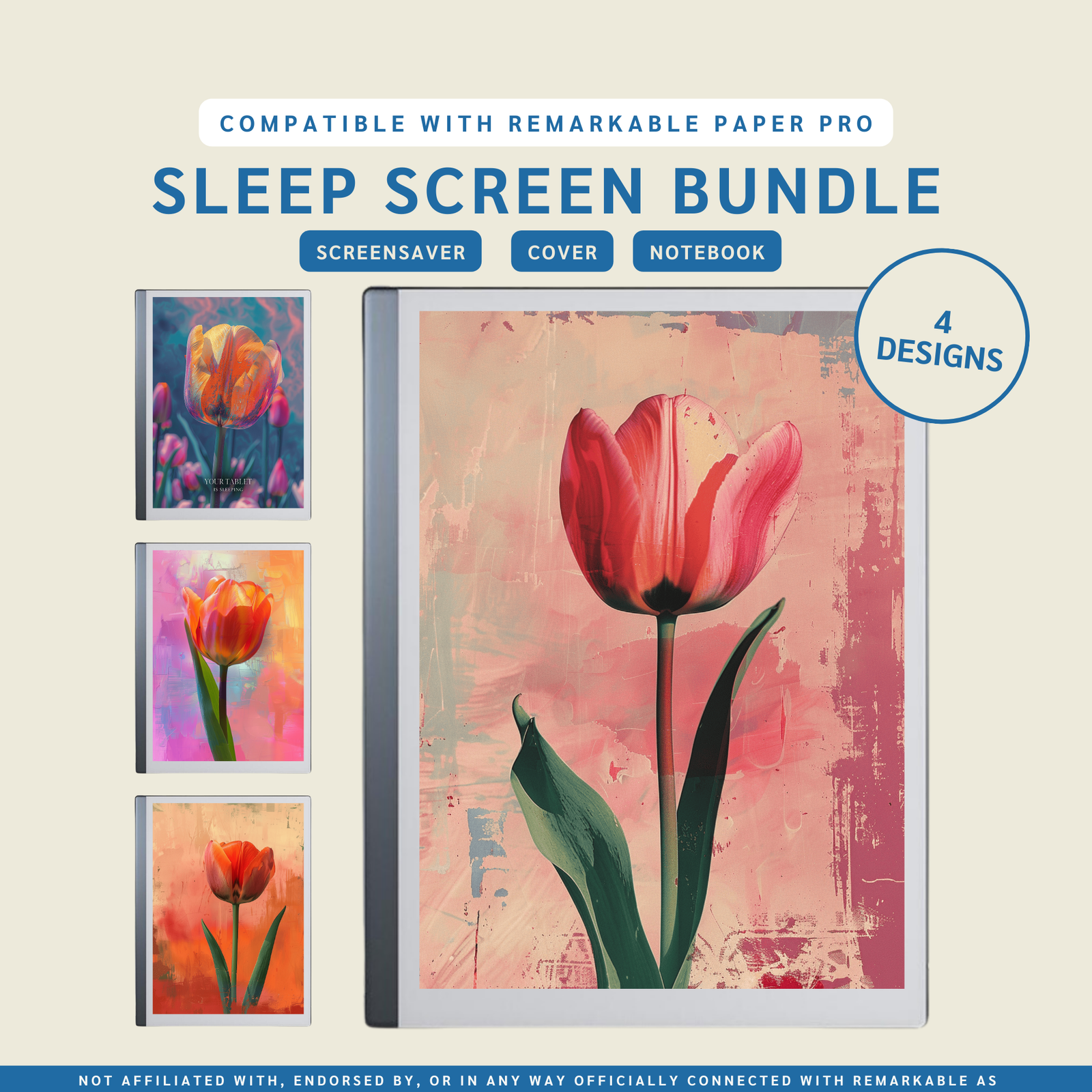 Tulip Sleep Screen Bundle for reMarkable Paper Pro